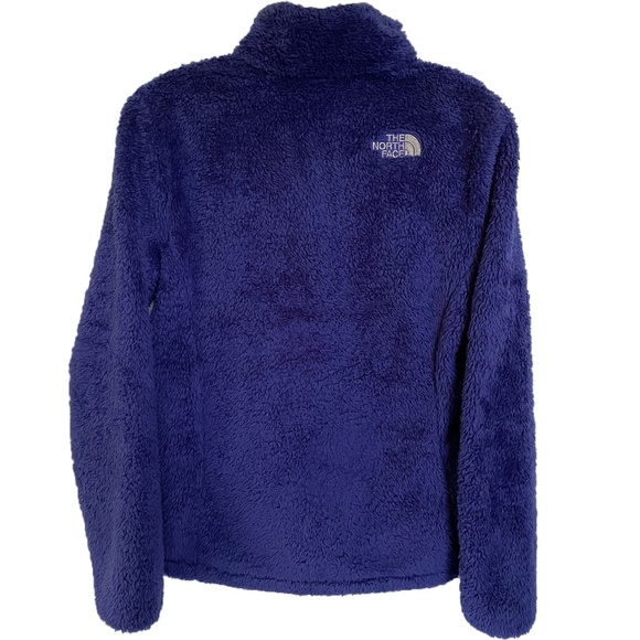 North Face Purple Fuzzy Sherpa Fleece Full Zip Jacket Medium - Picture 2 of 6